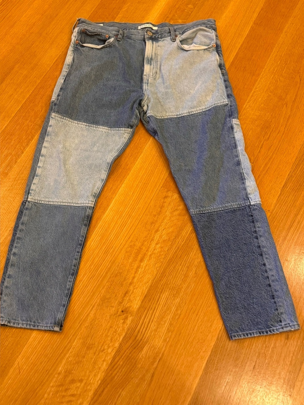 Pacsun patchwork slim tapper jeans patchwork design classic tapered hem  36 X 32